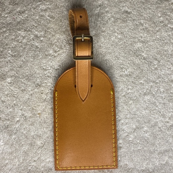 Vintage Louis Vuitton Luggage Tag in Vachetta Leather (06H) - Picture 2 of 6